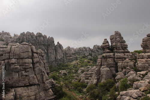 Vista della foresta di roccia del Torcal di Antequera, Spagna