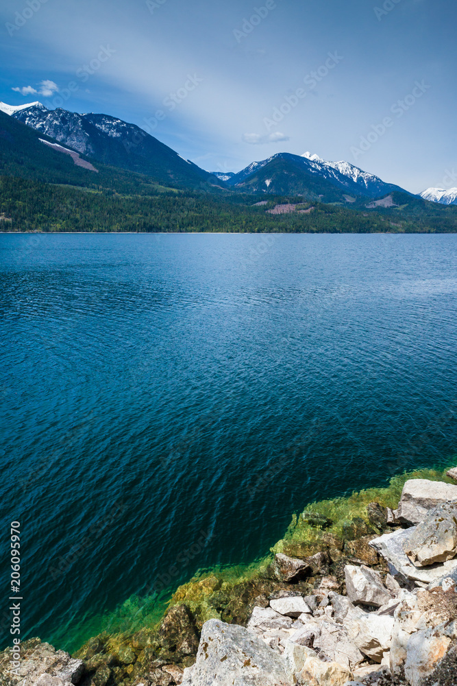 Beautiful Slocan Lake in interior British Columbia, Canada near the town of New Denver