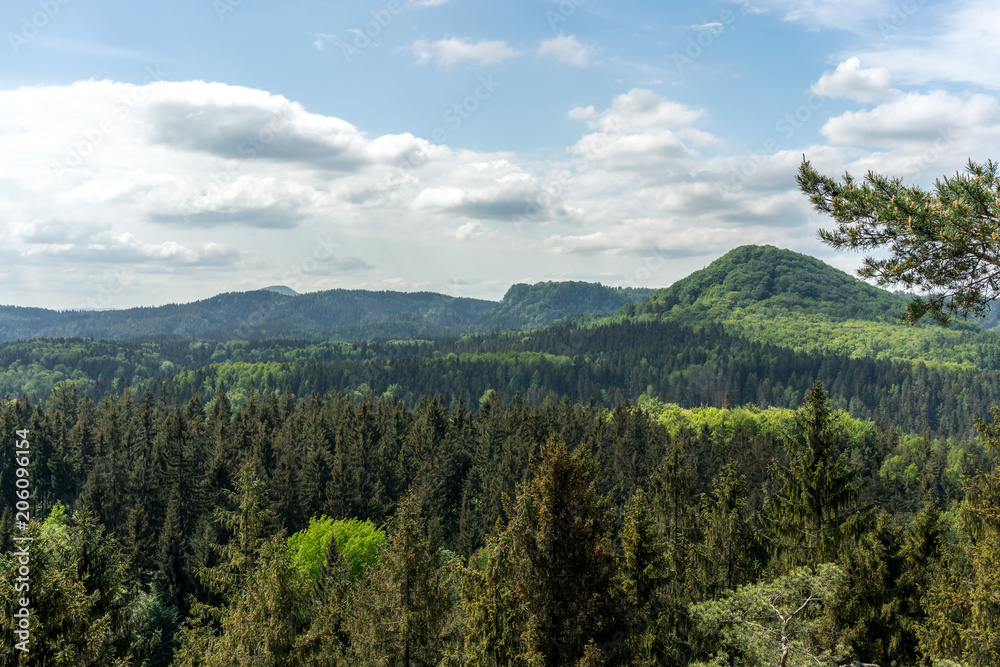 Naklejka premium View into the Saxon Switzerland in Germany