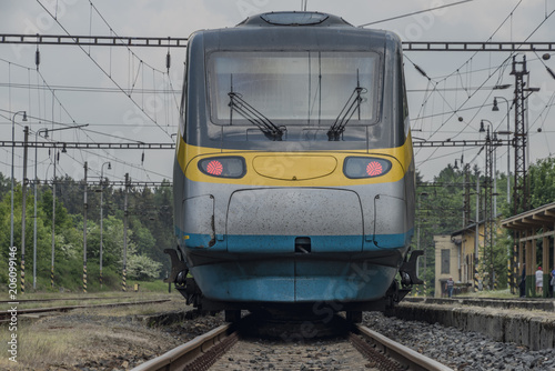 Exterior of high speed train in Czech republic