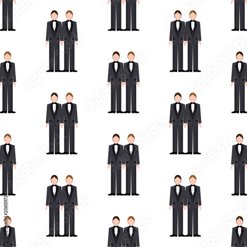 Same sex wedding seamless pattern