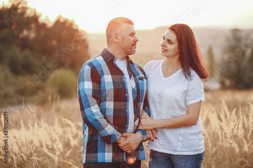 loving couple in a park
