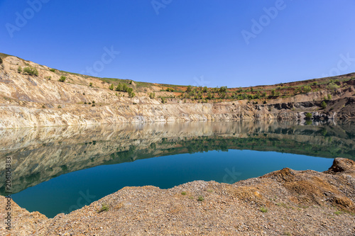 View from the bottom of a mining pit