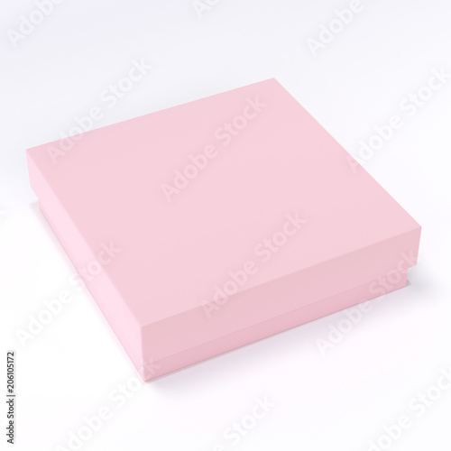 pink gift box 3D illustration, 3D rendering