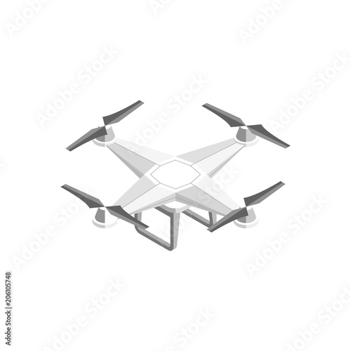 Quadcopter Technology Control Isometric View. Vector