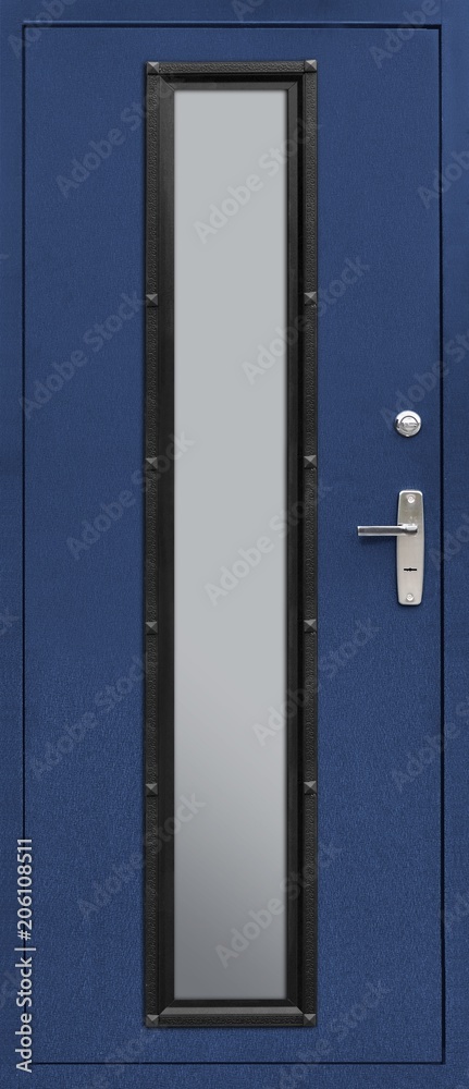 The model of the entrance metal door (isolated) The model of the entrance metal door (isolated)