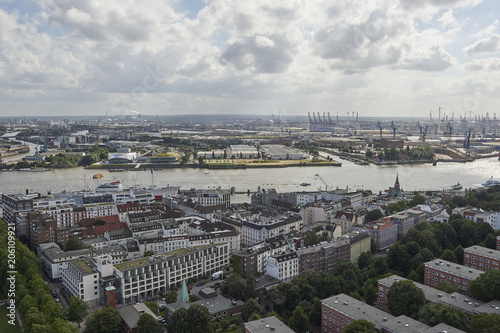 Aerial view of Hamburg city © dennisjacobsen