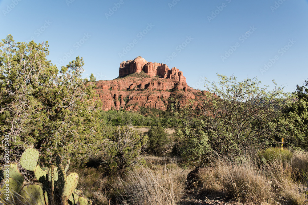 Landscape view of Sedona, Arizona in the summer. 