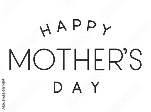 happy mothers day typoigraphy message vector illustration design