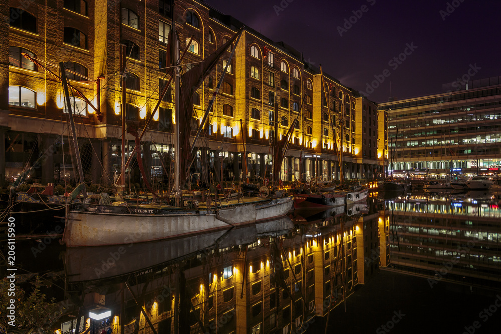 Boats at Night - London