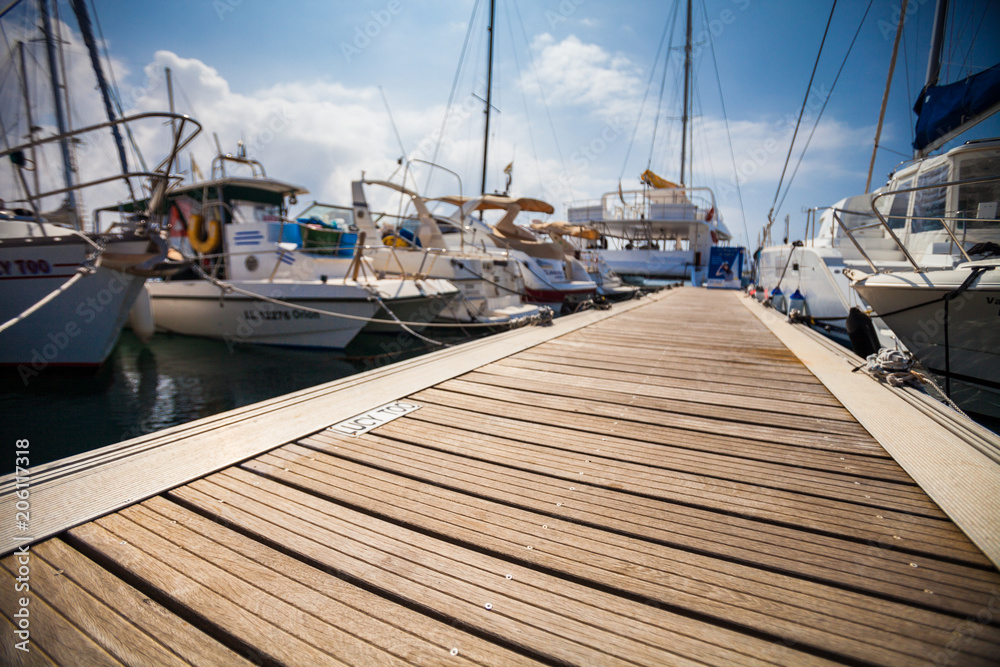 Fototapeta premium Marina with anchored boats