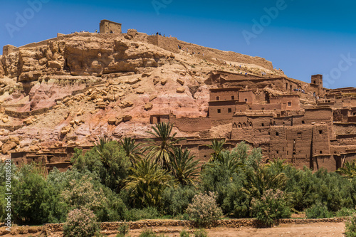 Ancient village with houses made of mud of Ait Benhaddou, Morocco