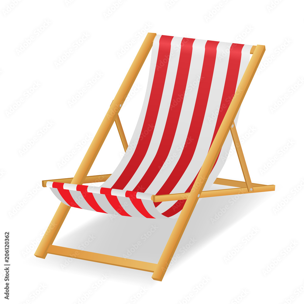 beach chair. vector illustration