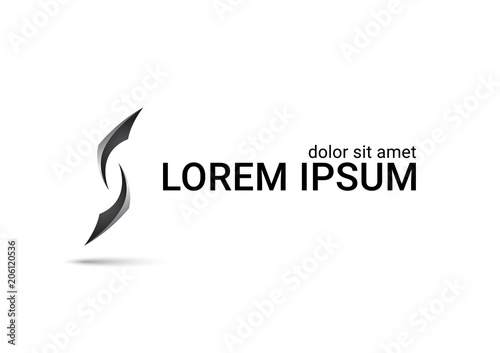 letter s vector logo design template, sharp icon, curve sign, curve symbol, vector illustration