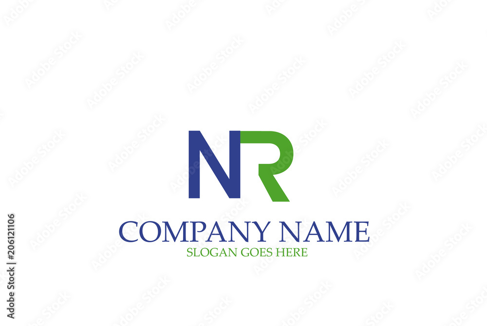 Abstract Letter NR Logo Design Vector. Abstract Letter NR Logo Design Vector.