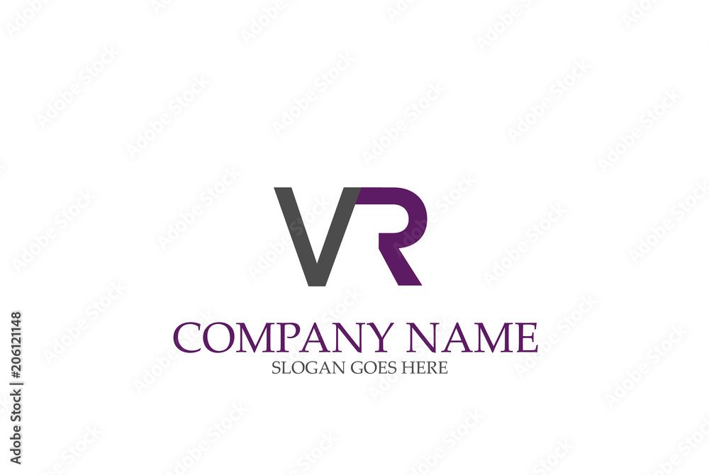 Abstract Letter VR Logo Design Vector. Abstract Letter VR Logo Design Vector.