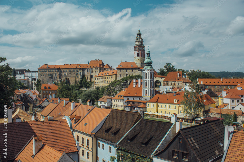 Średniowieczne czeskie miasteczko Czeski Krumlow