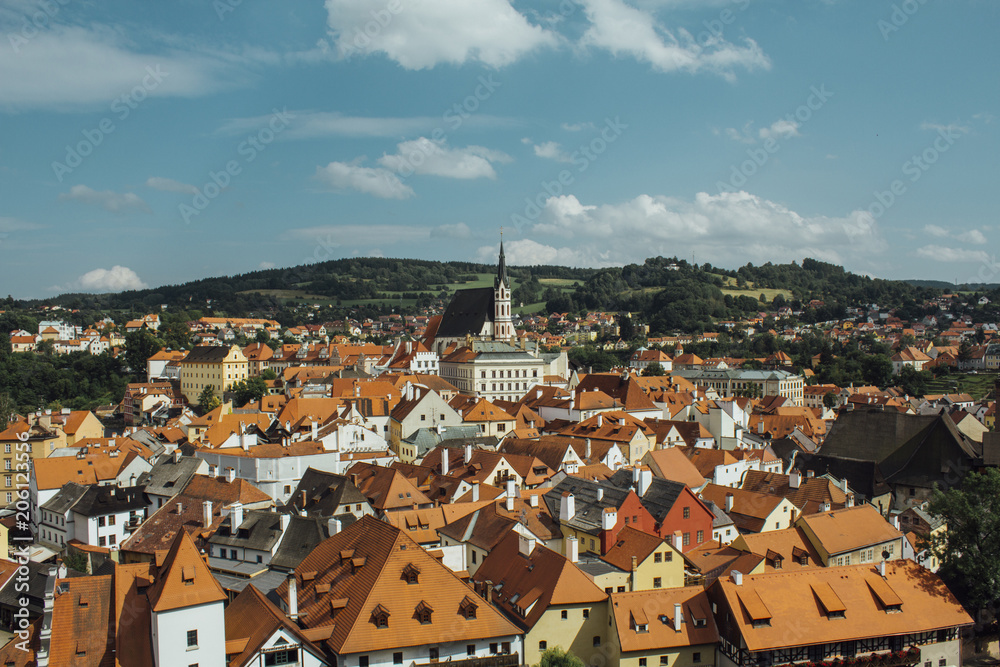 Średniowieczne czeskie miasteczko Czeski Krumlow