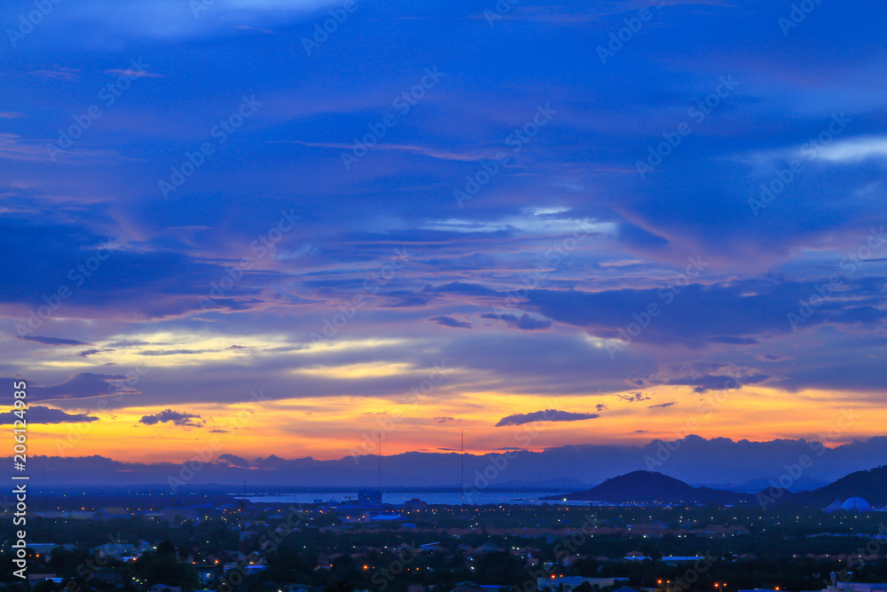 Beautiful sky at  twilight times for background