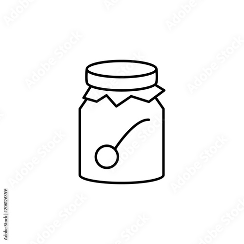 Cherry jam icon. Element of food icon for mobile concept and web apps. Thin line Cherry jam icon can be used for web and mobile