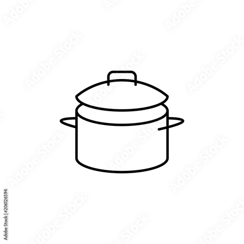 pan icon. Element of food icon for mobile concept and web apps. Thin line pan icon can be used for web and mobile