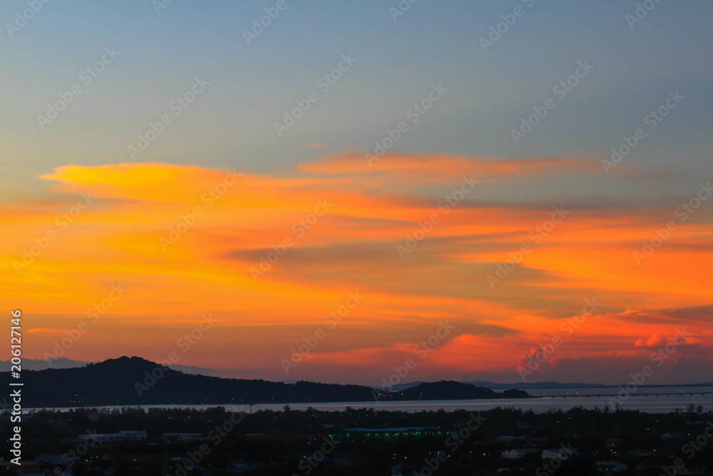 Beautiful sky at  twilight times for background