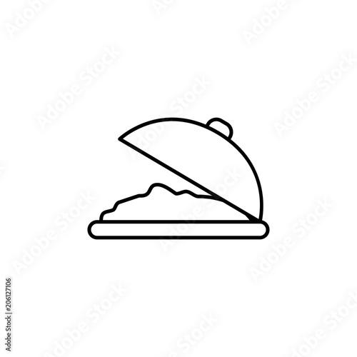 food in a tray icon. Element of food icon for mobile concept and web apps. Thin line food in a tray icon can be used for web and mobile