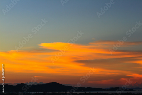 Beautiful sky at  twilight times for background