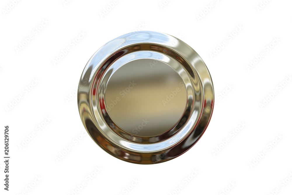 3D Web Icon, Button Template mit Metall-Textur isoliert auf weißem Hintergrund 3D Web Icon, Button Template mit Metall-Textur isoliert auf weißem Hintergrund