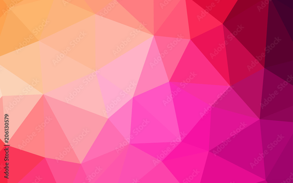 Light Pink, Yellow vector abstract polygonal background. Light Pink, Yellow vector abstract polygonal background.