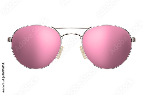 Sunglasses isolated on white background for applying on a portrait