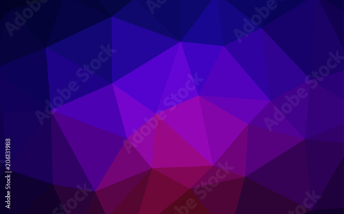 Dark Blue, Red vector abstract polygonal pattern.