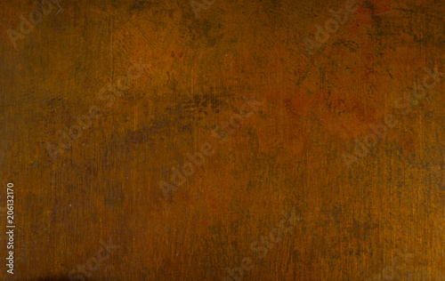 Aged copper plate texture  old worn metal background.
