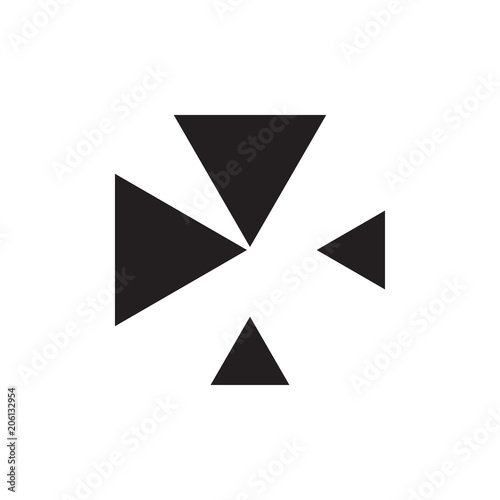 Free Download four triangle logo, plus logo - GFXLoad