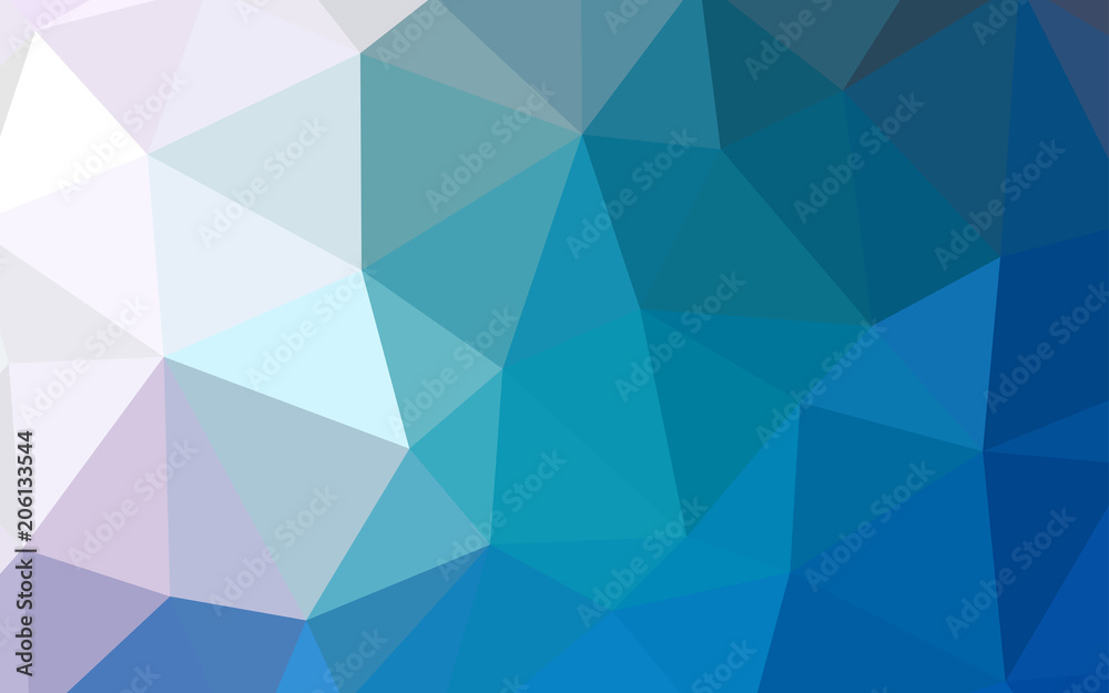 Light BLUE vector triangle mosaic cover. Light BLUE vector triangle mosaic cover.