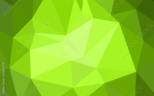 Light Green, Yellow vector abstract polygonal background.