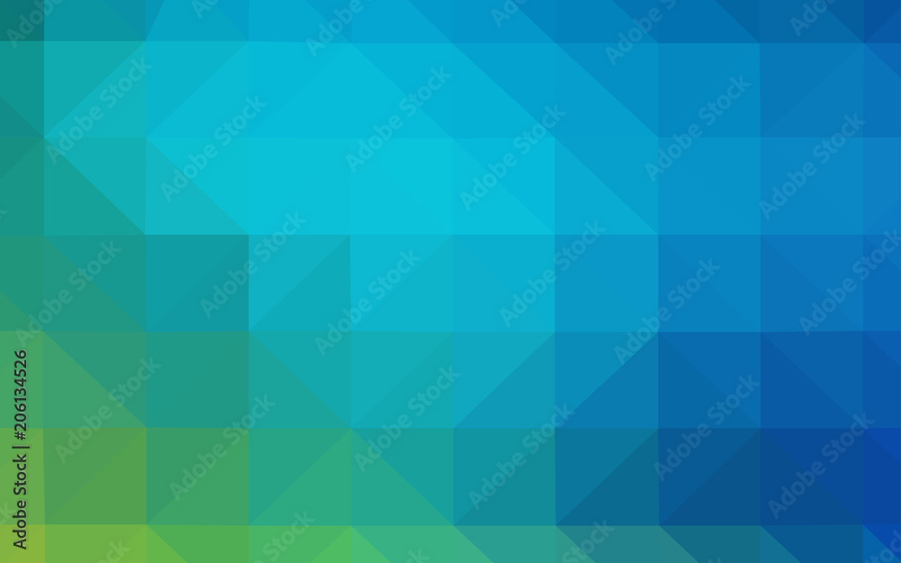 Light Blue, Green vector gradient triangles template.