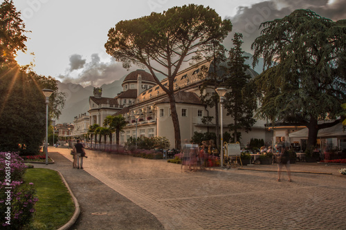 фотографія Spa house Merano and promenade, South Tyrol, Italy,