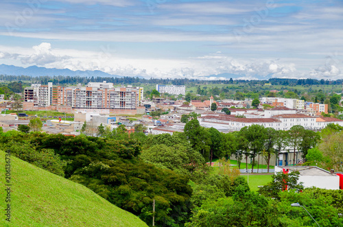 Beautiful erial view of the city of Popayan, located in the center of the department of Cauca © Fotos 593