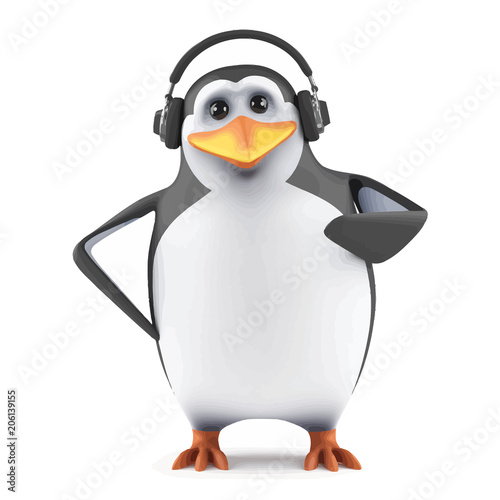 3d Penguin headphones