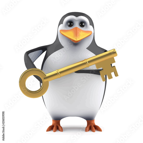 3d Penguin has the key