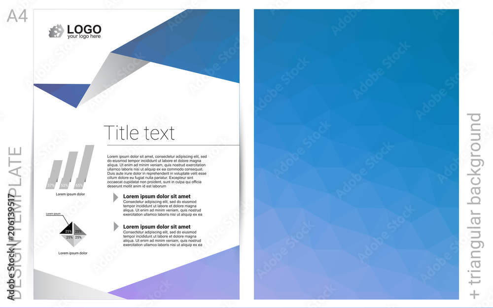 Light Pink, Blue vector  brochure for ui, ux design.