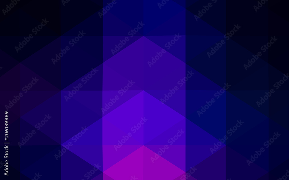 Obraz premium Dark Pink, Blue vector polygonal background.
