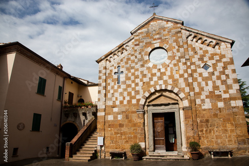 church in Asciano  Tuscany  Italy