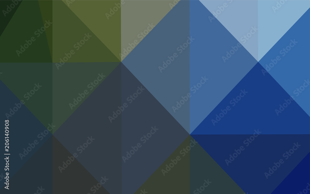 Obraz premium Dark Blue, Green vector polygonal template.