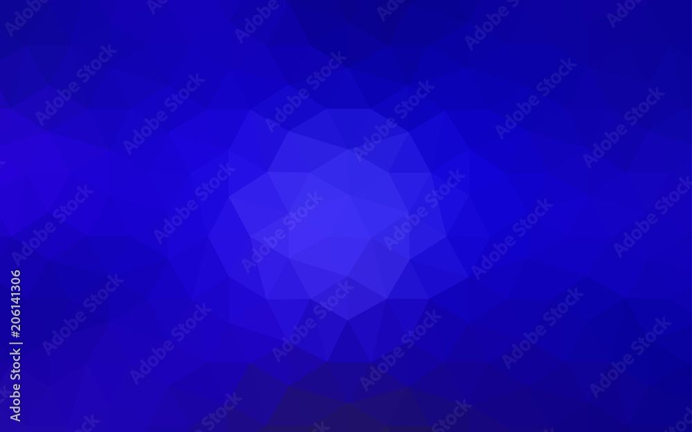 Dark BLUE vector triangle mosaic cover. Dark BLUE vector triangle mosaic cover.
