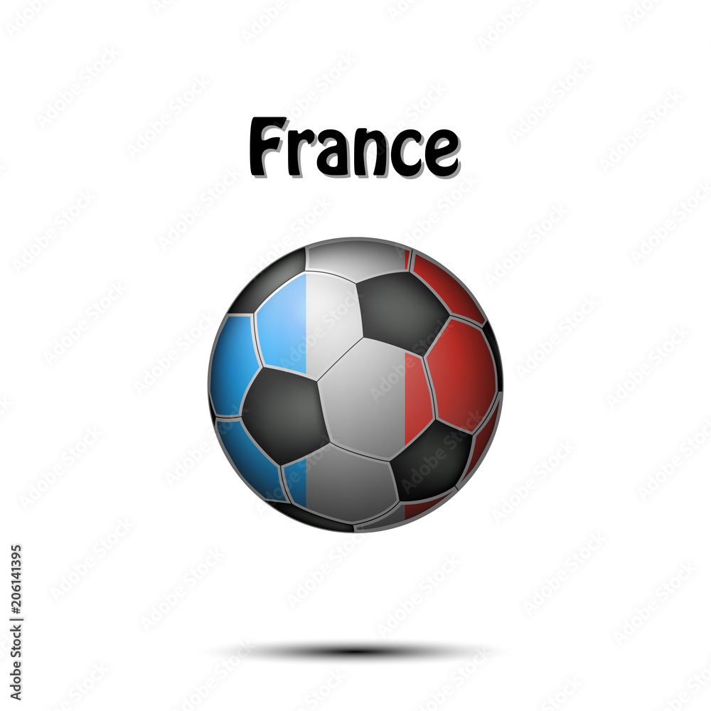 Flag of France in the form of a soccer ball Flag of France in the form of a soccer ball