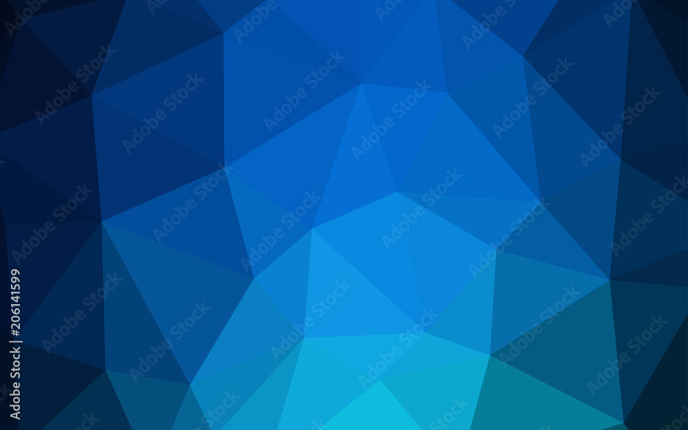 Obraz premium Dark BLUE vector abstract polygonal pattern.