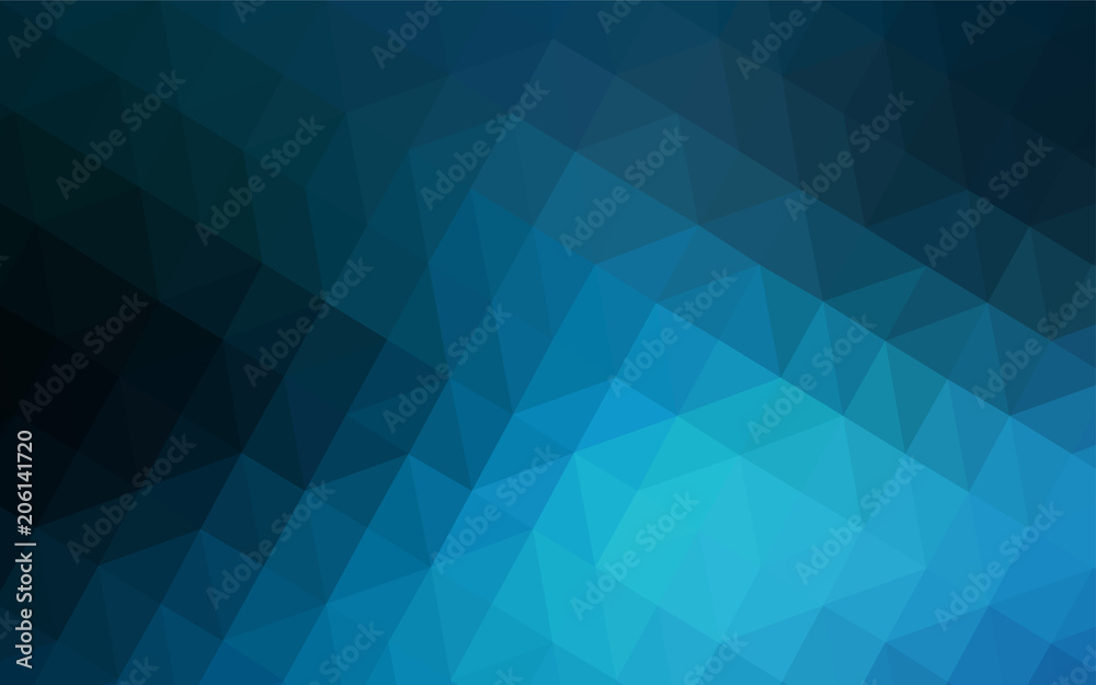 Dark BLUE vector shining triangular backdrop. Dark BLUE vector shining triangular backdrop.