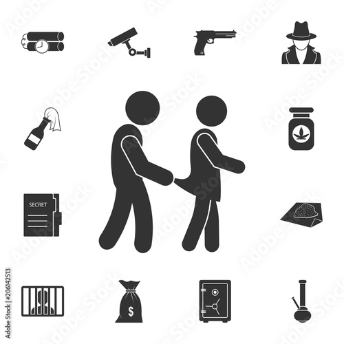 Molest icon. Simple element illustration. Molest symbol design from Crime collection set. Can be used for web and mobile